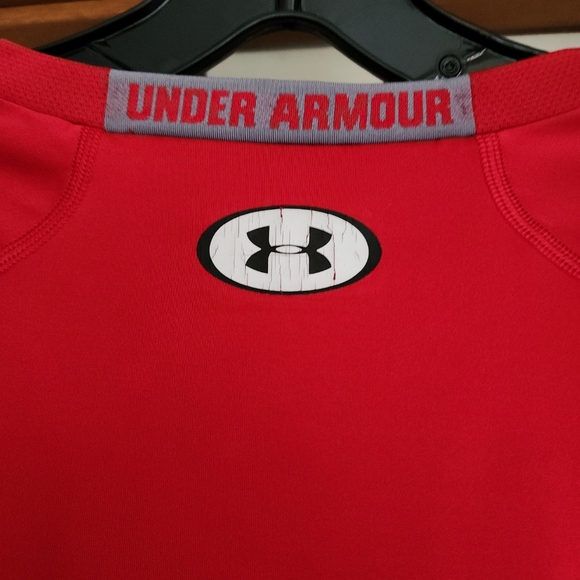 Under Armour Compression Heat Gear Pullover Red Men's 2XL - Picture 4 of 4